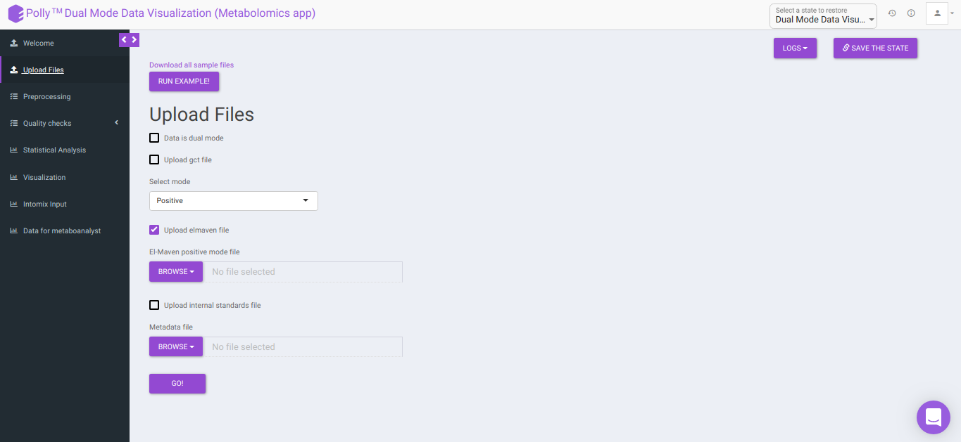 Upload Files Tab